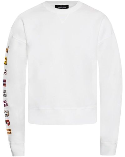 DSquared² Cotton Logo Sweatshirt - Weiß