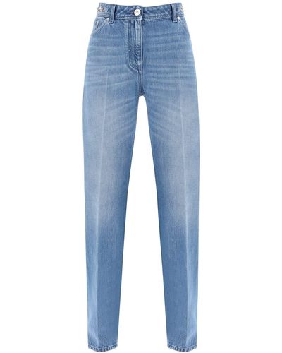 Versace Jeans de Boyfriend con pliegue a medida - Azul