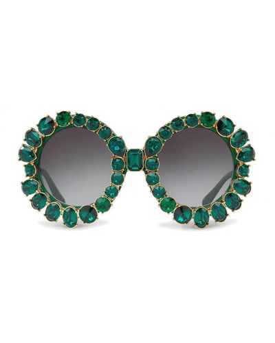 Dolce & Gabbana Crystal Zonnebril - Groen