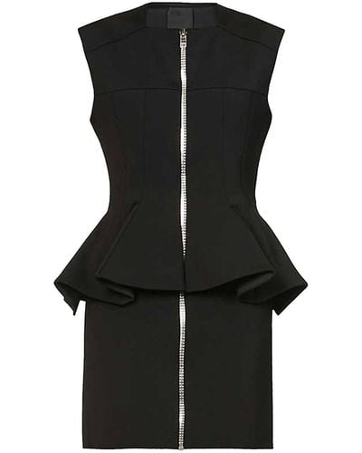 Givenchy Stretch Geweven Mini Jurk - Zwart