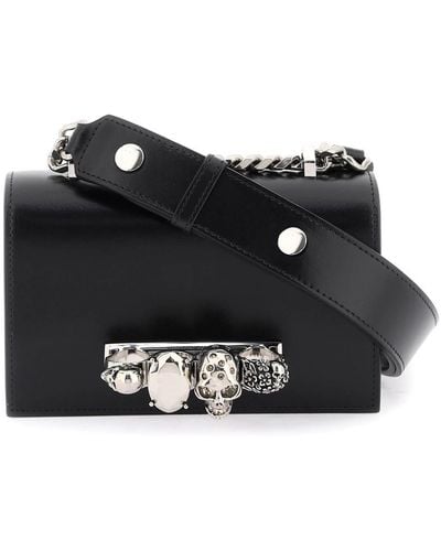 Alexander McQueen Mini 'Jeweled Satchel' Tasche - Noir