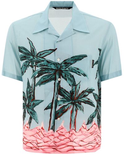 Palm Angels Palms Row Hemd - Blauw