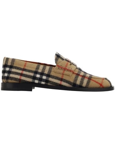Burberry Hackney Wool Loafers - Brown