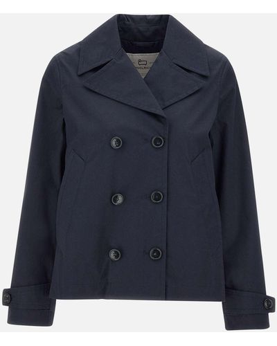 Woolrich Havice Classic Twill Cotton Jacket Marineblauw