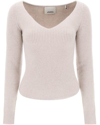 Isabel Marant Bricelia Merino Wool En Cashmere Sweater - Roze