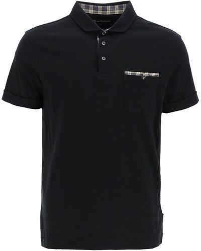Barbour Polo Corpatch In Cotone - Nero