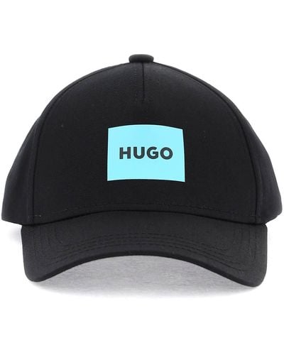 HUGO Capo de baseball avec conception de patch - Bleu