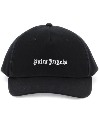 Palm Angels Bordado logotipo de la gorra de béisbol con - Negro