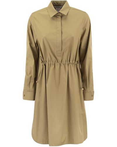 Max Mara Juanita Poplin Chemise Dress - Naturel