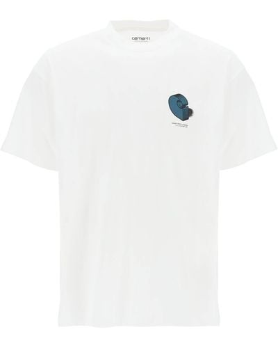 Carhartt Diagrama de camiseta de cuello redondo - Blanco