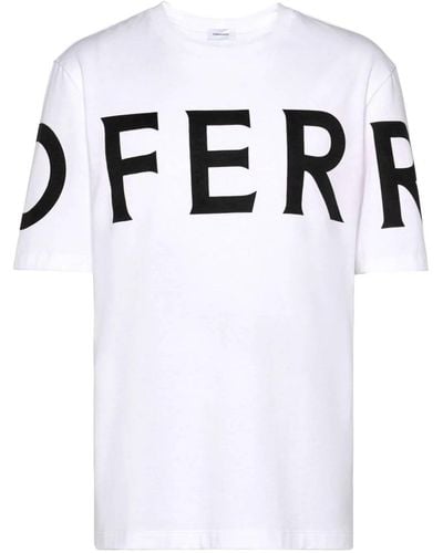 Ferragamo 122303 Mann weißes T -Shirt und Polo