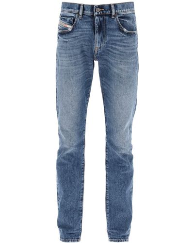 DIESEL 2019 D Strikt schlanker Fit Jeans - Bleu