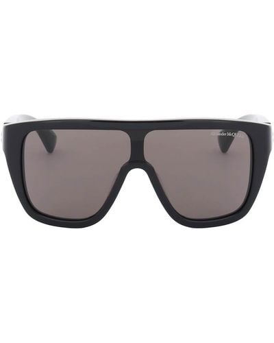 Alexander McQueen Schwimmende Schädelmaske Sonnenbrille - Grau