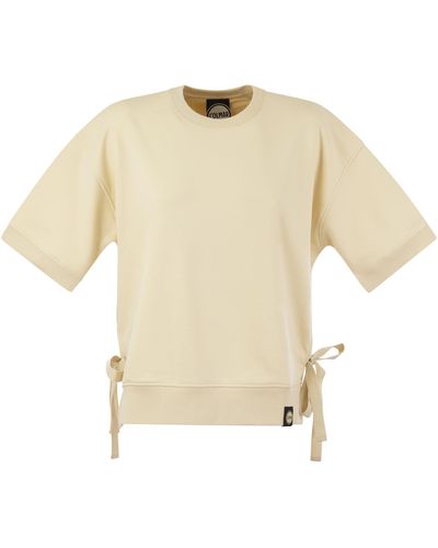 Colmar Cotton Blend Short Sleeved Sweatshirt - Natural