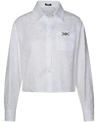 Versace White Baumwollhemd - Weiß