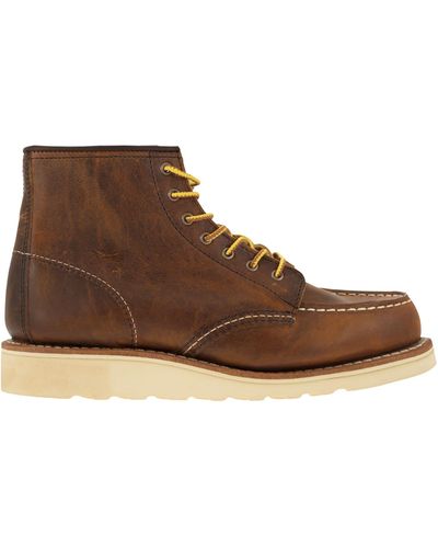 Red Wing Wing Classic Moc Leather Lace Up Boot - Brown