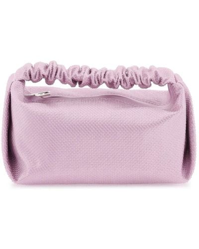 Alexander Wang Scrunchie Mini -tasche Mit Kristallen - Roze