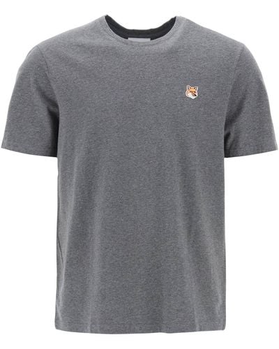 Maison Kitsuné Fox Head T -Shirt - Grau