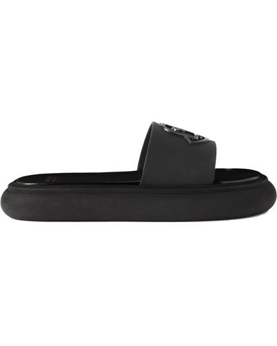 Moncler Slide logo - Nero