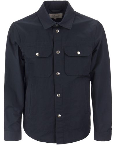 Woolrich Cruiser Shirt Jacket In Eco Ramar - Blauw