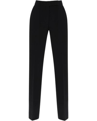 Tory Burch Pantalones de pierna recta de en Crepe Cady - Negro