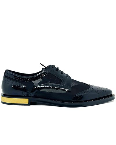 Dolce & Gabbana Millenials Leren Flats - Blauw