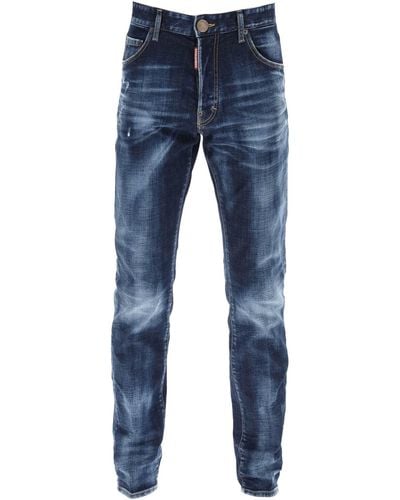 DSquared² Cool Guy Jeans in dunkler, sauberer Waschung - Blau