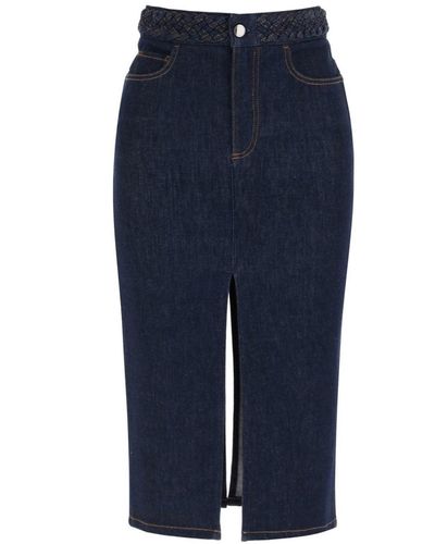 Chloé Gonna in denim riciclato "Chloe - Blu