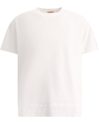 Valentino T -shirt Met Toile Iconographe Detail - Wit