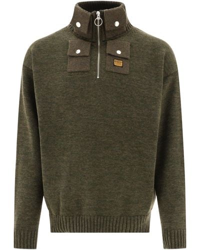 Kapital "8 G" Half Zip Sweater - Green