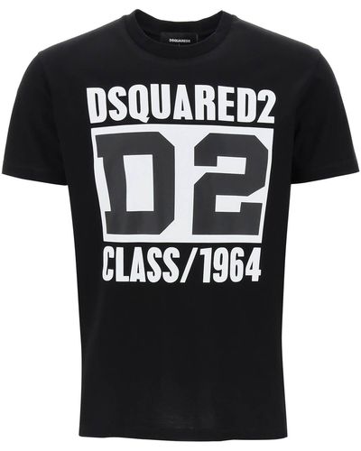 DSquared² T Shirt Fit Cool 'D2 Class 1964' - Nero