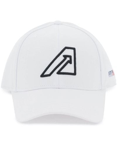 Autry Baseball Cap con logotipo bordado - Blanco