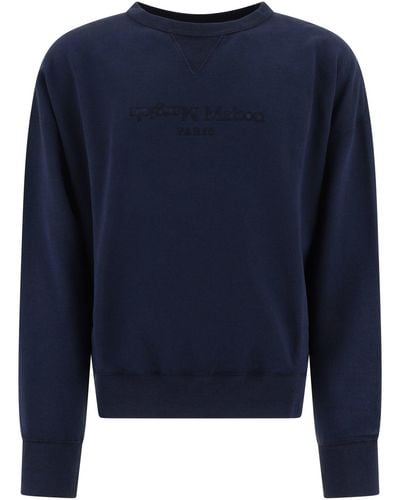 Maison Margiela Reverse Logo Sweatshirt - Blau