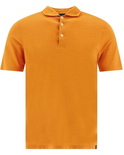Lardini Poloshirt Mit Knöpfen - Oranje