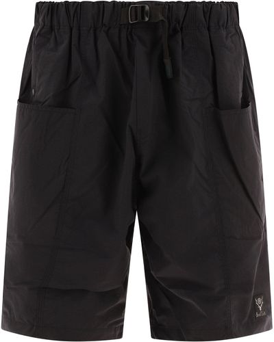South2 West8 "Belted C.S." Bermudas - Negro