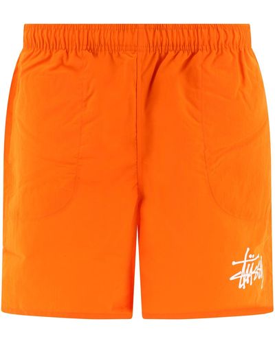 Stussy "agua" pantalones cortos de natación - Naranja