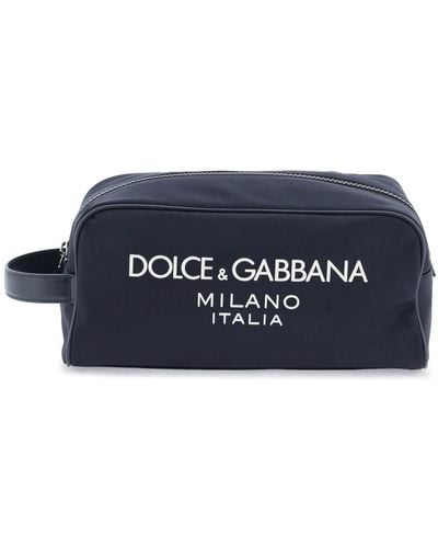 Dolce & Gabbana Rubberized Logo Beauty Case - Blauw
