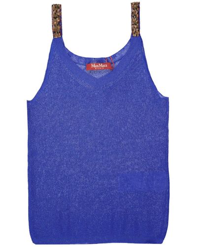 Max Mara Studio Studio tricot tricot en coton - Bleu