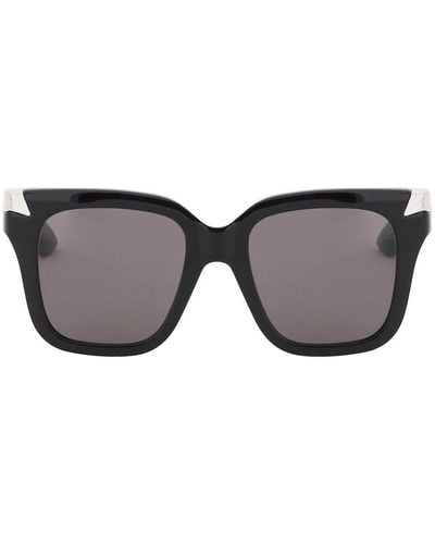 Alexander McQueen "Punk übergroße Sonnenbrille" - Schwarz