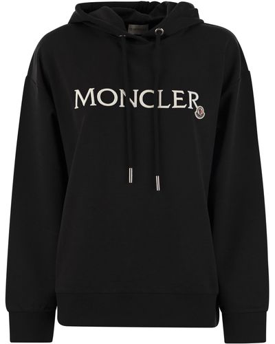 Moncler Hoodie mit Logo - Schwarz