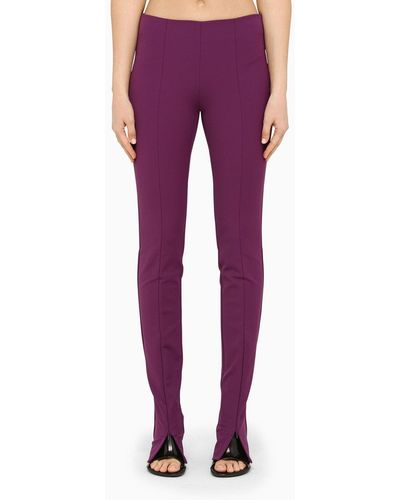Sportmax Dünne Lila Hosen - Paars