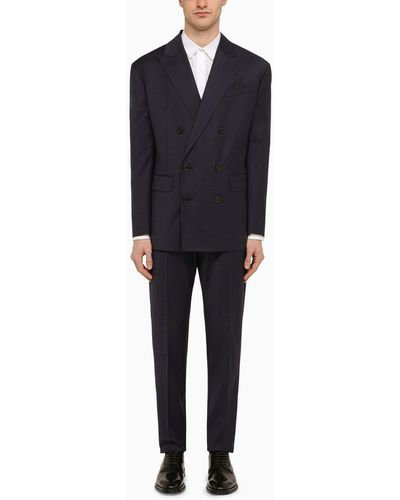 DSquared² Wallstreet Double-Breasted Suit In - Black