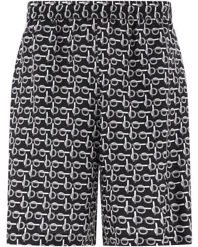 Burberry Pantalones cortos impresos de - Negro