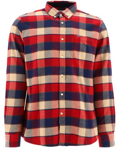 Barbour Camisa de Valley - Rojo