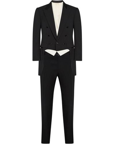 Dolce & Gabbana Wool Frac Suit - Zwart