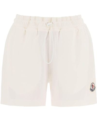 Moncler Sporty Shorts mit Nyloneinsätzen - Weiß