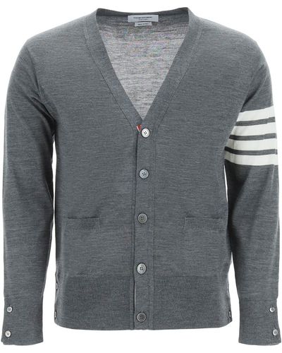 Thom Browne 4-bar Cardigan - Gray