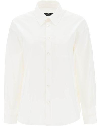 A.P.C. 'boyfriend' Boxy Shirt - White