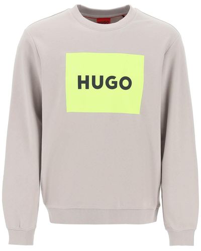 HUGO Duragol Logo Box Sweatshirt - Gray
