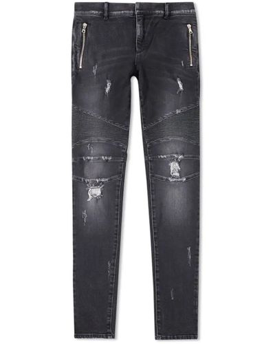 Balmain Cotton Denim Jeans - Blue